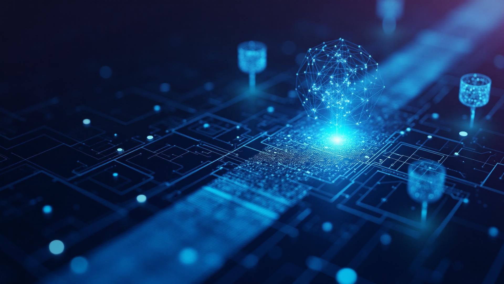 Digital roadmap visualization showing the journey from AI audit to successful automation implementation with analytics and business transformation